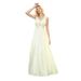 Ever-Pretty Women's Elegant Satin V Neck Empire Waist Wedding Bridesmaid Dresses 00323 Yellow US12