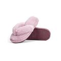 FLORATA Women's Memory Foam Flip Flop Slippers with Cozy Short Plush Lining, Spa Thong Sandals Slippers for Women