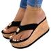 Slip On Summer Platform Sandals Women Shoes Round Toe Beach Flat Sandals Slippers Ladies Sandals