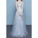 Junior Sleeveless Sequin Decorated Wedding Party Dress