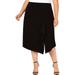 Calvin Klein Womens Plus Knit Asymmetric Midi Skirt