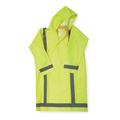 CONDOR 4GE73 Raincoat w/Detach Hood,Hi-Vis Yellow/Green,M