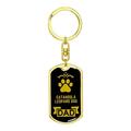 Dog Dad Gift Catahoula Leopard Dog Swivel Keychain Stainless Steel or 18k Gold