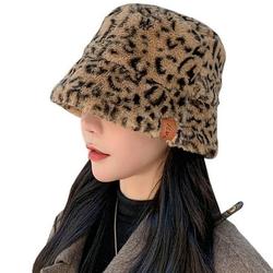 Summark Fashion plush retro fisherman hat bucket hat autumn and winter ladies men thick warm hat women basin hat