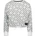 Calvin Klein Girls WHITE Performance Print Logo Cinched Sweatshirt S(7)