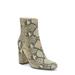 Vince Camuto Dannia Natural Snake Square toe Leather Leather Square-Toe Booties (8.5, NATURAL)