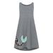 Mermaid Tail Floral Bottom Side Hit - Women's Sleeveless Shift Dress