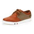 BRUNO MARC Mens Mesh Leather Sneakers Casual Shoes Slip On Lace Up Waking Shoes NY-03 TAN 10