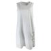 Cece Womens White Sleeveless Lace-Up Drop-Waist Scuba Sheath Dress 8