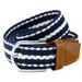 Stretch Cord Dress Belt Blue & White Dress Belt Golf Belts for him