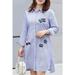 Women Plus Embroidered Neck Shift Dress