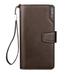 Men Money Clip Wallet PU Leather Solid Trifold Capacity Multifunction Business Card Holder Cell Phone Bag