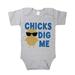 7 ate 9 Apparel Baby Boy's Chicks Dig Me Onepiece 0-3 Months Blue and Yellow