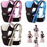 CdyBox Adjustable 4 Positions Carrier 3D Backpack Pouch Bag Wrap Soft Structured Ergonomic Sling Front Back Newborn Baby Infant (Blue)