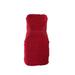 As U Wish Juniors Red Strapless Lace Mini Dress 7