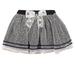 Richie House Girls' Blue Polka Dot Skirt with Lace & Bow Accent RH0247