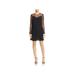 MICHAEL Michael Kors Womens Lace-Trim Illusion Party Dress
