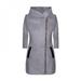 New Autumn Women Turtleneck Zipper Coat Ladies Casual Warm Thicken Velvet Jacket Hooded Trench Plus Size 5XL