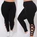 ZIYIXIN Women High Waist Cropped Trousers Pants Sport Pants