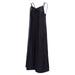 Maison De Ines Womens Black Ruche Front Midi Slip Dress