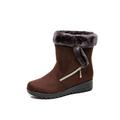 Wazshop Ladies Womens Warm Fur Lined Winter Mid Calf Quilted Snow Boots Shoes