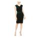 JESSICA HOWARD Womens Green Sleeveless Cowl Neck Knee Length Sheath Evening Dress Size 6