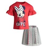 Disney Minnie Mouse Toddler Girls T-Shirt Skirt Set White 2T