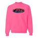 Red Blue and Black Ford Logo Mens Cars and Trucks Crewneck Graphic Sweatshirt, Neon Pink, X-Large