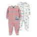 Child of Mine by Carter's Newborn Baby Boys Interlock Cotton Sleep N' Play Footed Pajamas, 2-Pack (Preemie-6/9M)