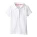 Eddie Bauer Girls 4-16 School Uniform Short Sleeve Stretch Jersey Polo Shirt