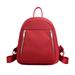 Aktudy Solid Color Backpacks Teenage Boys Girls Travel Nylon School Bag (Wine Red)