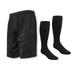 Soccer Shorts and Socks Kit in Basic Black, by Code Four Athletics