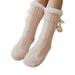 Womens Thick Fuzzy Knit Winter Fleece Lined Thermal Non Skid Slipper Warm Socks