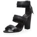 Nicole Miller Artelier Women's Miami2 Sandal, Black/Black Patent, 6.5 M US