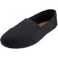 EasySteps Women's Canvas Slip-On Shoes with Padded Insole, All Black, 10 B(M) US