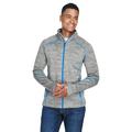 Men's Flux MÃ©lange Bonded Fleece Jacket - PLATNM/ OLY BLU - XL