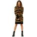 Scoop Women's Printed Sweater Dress