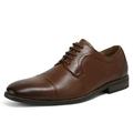 Bruno Marc Mens Dress Shoes Cap Toe Lace Up Leather Oxford Shoes JFB19002M DARK/BROWN Size 13