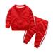 Baby Girl Clothes Cotton Long Sleeve Solid Zipper Jacket+pants 2pcs Bebes Tracksuit Baby Boy Clothing Set