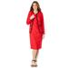 Roaman's Women's Plus Size Contrast-Trim Jacket Dress