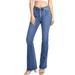 Angry Rabbit Women's Juniors High Rise Bell Bottom Denim Flares (26, Medium)