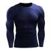 JANDEL Long Sleeve T-shirt For Men, Pro Fitness Sports Tights Stretch Quick-drying Breathable Tops, Basketball Running Training Clothes