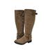 Monterey 51M Womens Shoes Faux Leather Buckle Accented Boot Taupe