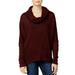 BAR III Womens Burgundy Long Sleeve Cowl Neck Top Size XS