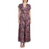 Women's Constance Multicolor Paisley Empire Waist Maxi Dress