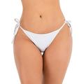 YouLoveIt Women Soft Beach Bikini Bottom Swim Briefs Ladies Cheeky Ruched Bikini Bottom Swimwear Beachwear Solid Tie Side Bikini Hot Summer Bikini Bottom Thong Swimwear