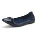 DREAM PAIRS Women's Ballerina Ballet Flats Classic Pointed Toe Slip On Shoes SOLE-FLEX-B NAVY Size 6.5