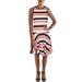 MICHAEL Michael Kors Womens Petites Mini Striped Flounce Dress