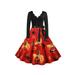 Sexy Dance Women Retro Flared Dress Halloween Pumpkin Printed Dress Ladies Long Sleeve Party Swing Dresses