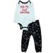 Infant Girls & Boys White My First Christmas Creeper & Jogger Set